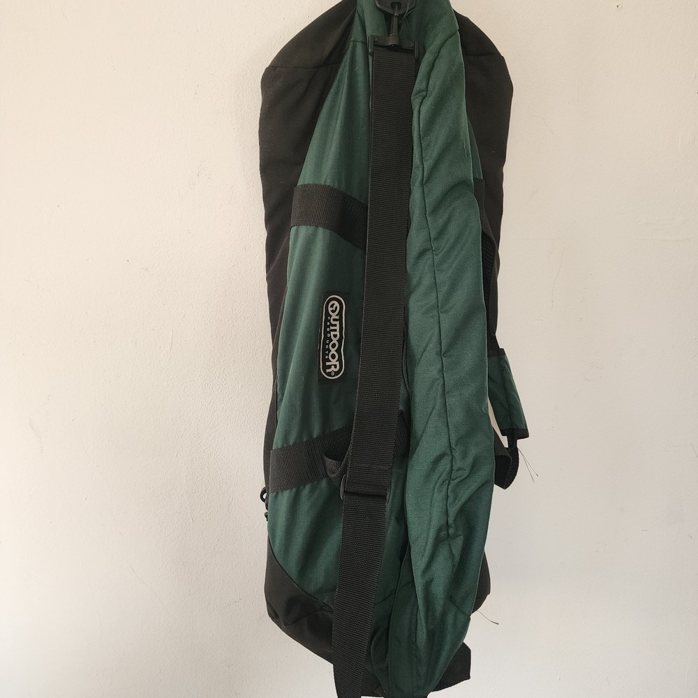 Outdoor Products  Convertible Duffle Bag to Backpack Nylon Green Black